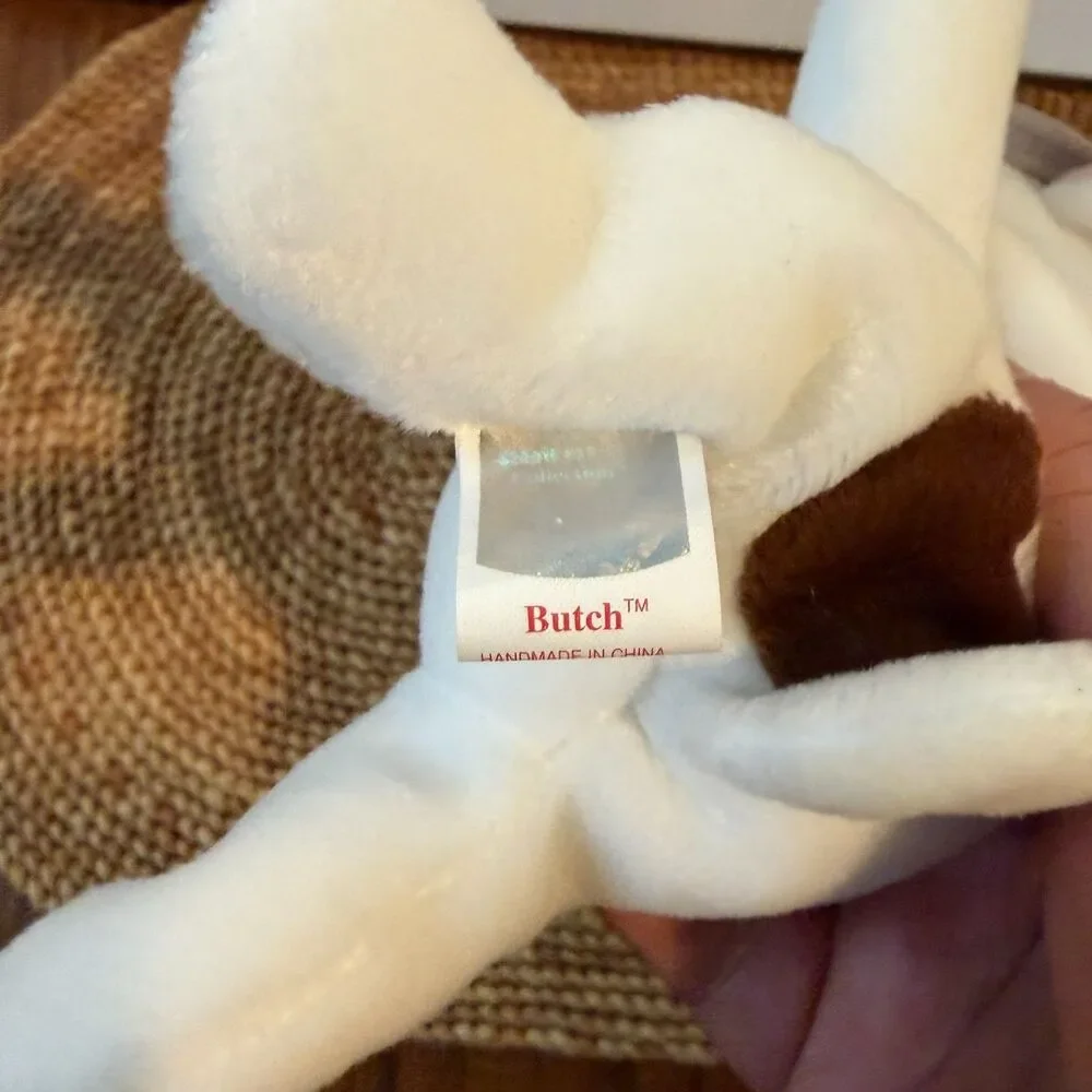 Ty Beanie Babies Lot of 3 Butch Dog Swirly Snail Flip Cat w/ Tags Plush Toy